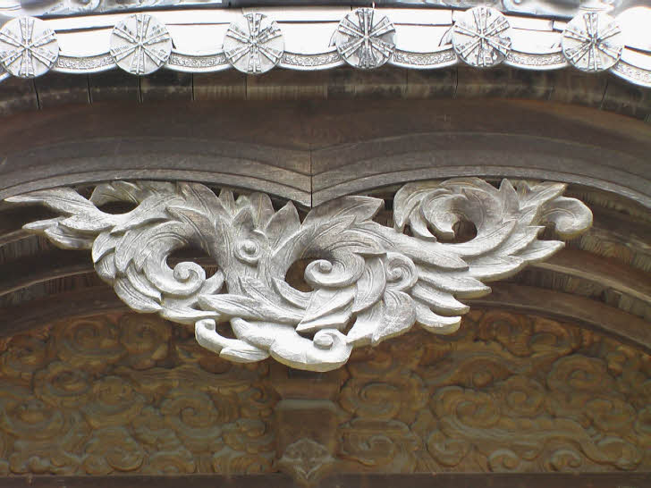 【オープニング大セール】 ☆ 京都の旧家からの初だし 大きな引き手 2個 唐草模様 神社 建具