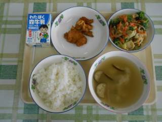 宮代町立百間中学校 ニュース 給食献立表