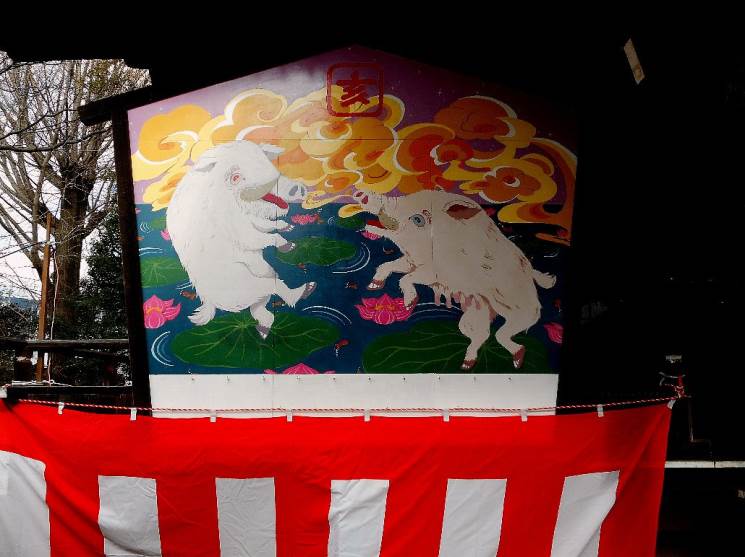 知恵の輪 平成３１年 猪の絵馬