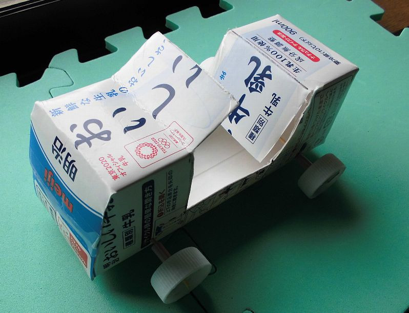 知恵の輪 牛乳パック工作シリーズ ジープ形の車