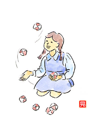 知恵の輪 おてだま イラスト 遊び