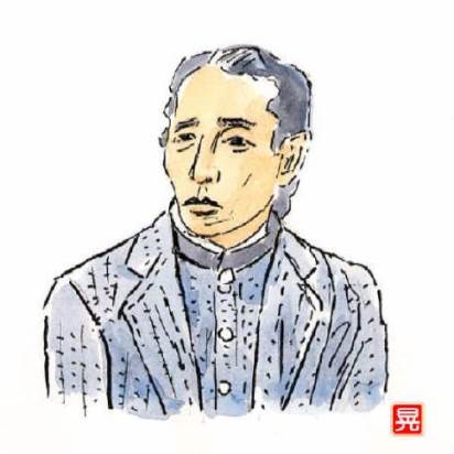 知恵の輪 ひげのない板垣退助 イラスト